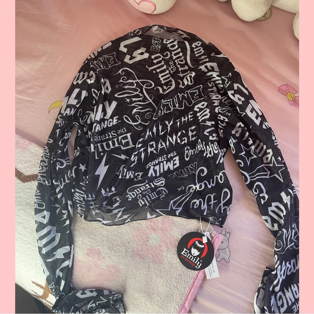 Emily the strange mesh long sleeve top